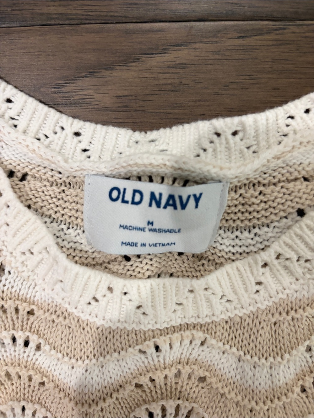 Old Navy Sleeveless Knit Crochet Midi Dress Sz M - Picture 4 of 8